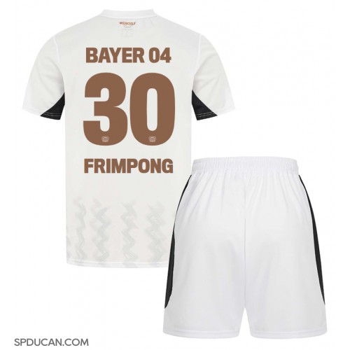 Dječji Nogometni Dres Bayer Leverkusen Jeremie Frimpong #30 Gostujuci 2024-25 Kratak Rukav (+ Kratke hlače)